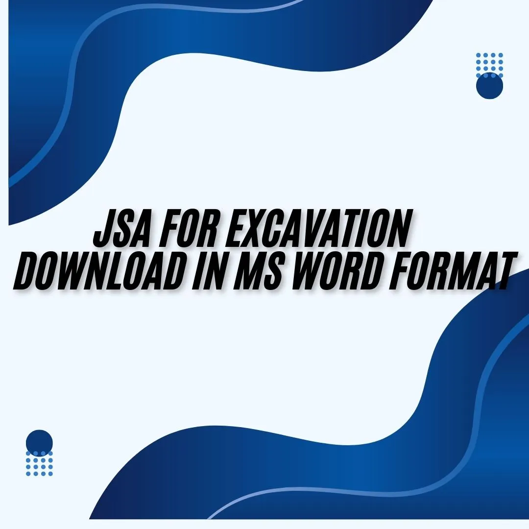 JSA For Excavation