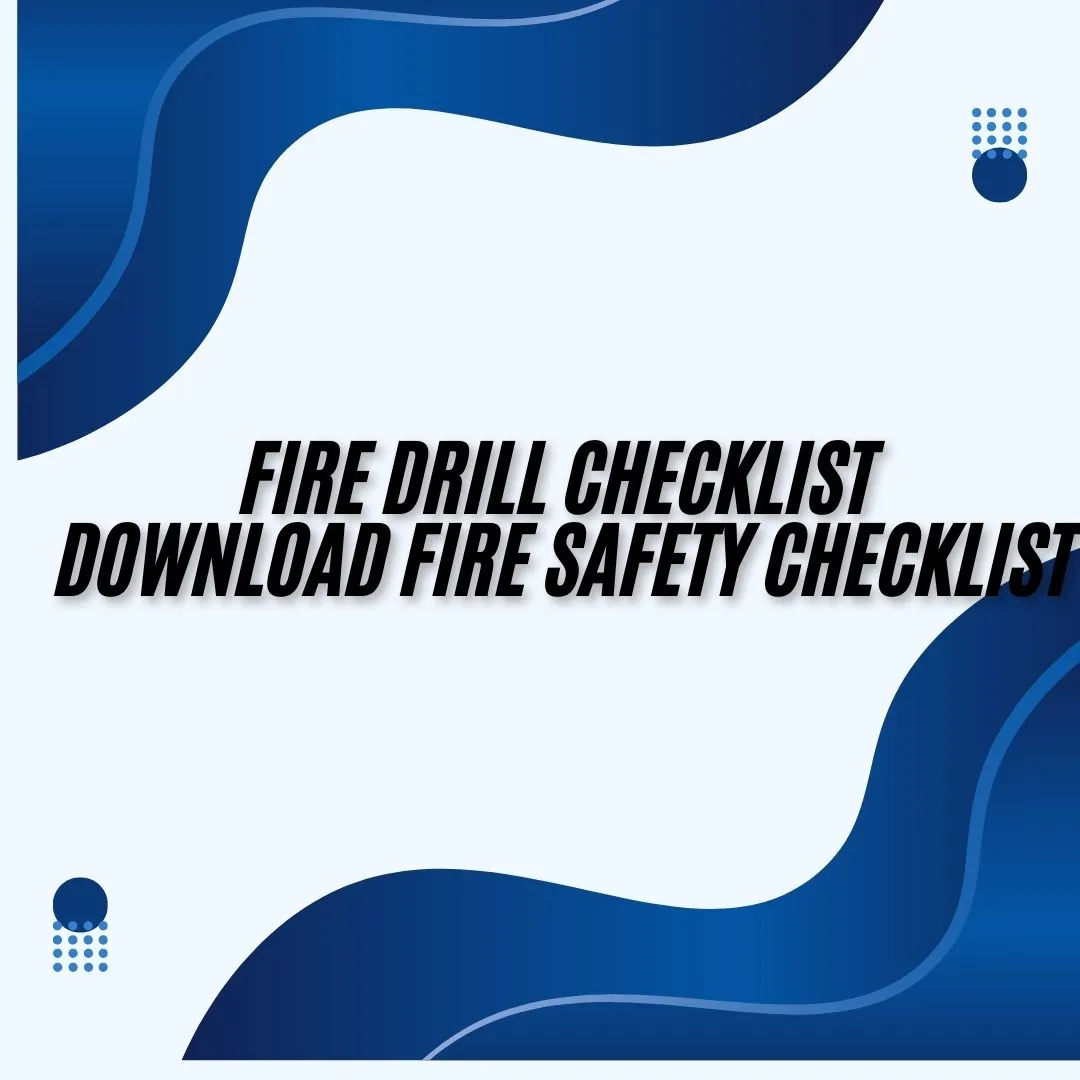 Fire Drill Checklist
