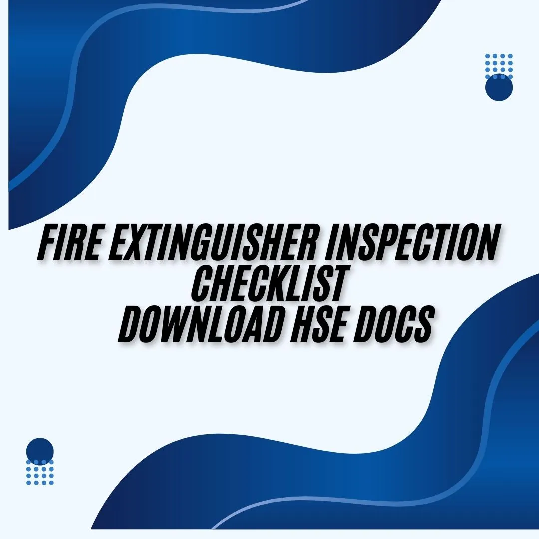 Fire Extinguisher Inspection Checklist