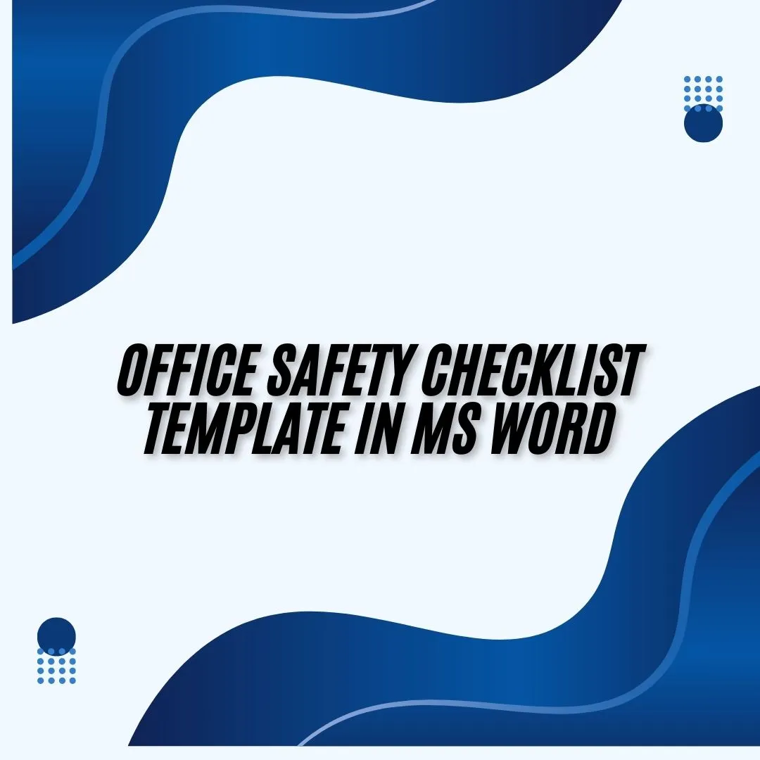 Office Safety Checklist